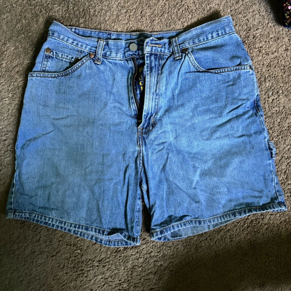 Vintage Lucky Brand high waist Dungarees Shorts Womens Size 10/30